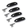 MX 4-1/2" Boat Folding Cleat Marine Dock Cleats Flip Up Boat Cleats Stainless Steel with Fastener Pack of 4 view 3