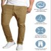 Galaxy by Harvic Slim Fit Men's Stretch Chino Pants (38X30, 800-Timber) view 3