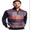 Stacy Adams Men's Sweater, GEO Square Design (Medium, Navy) view 2