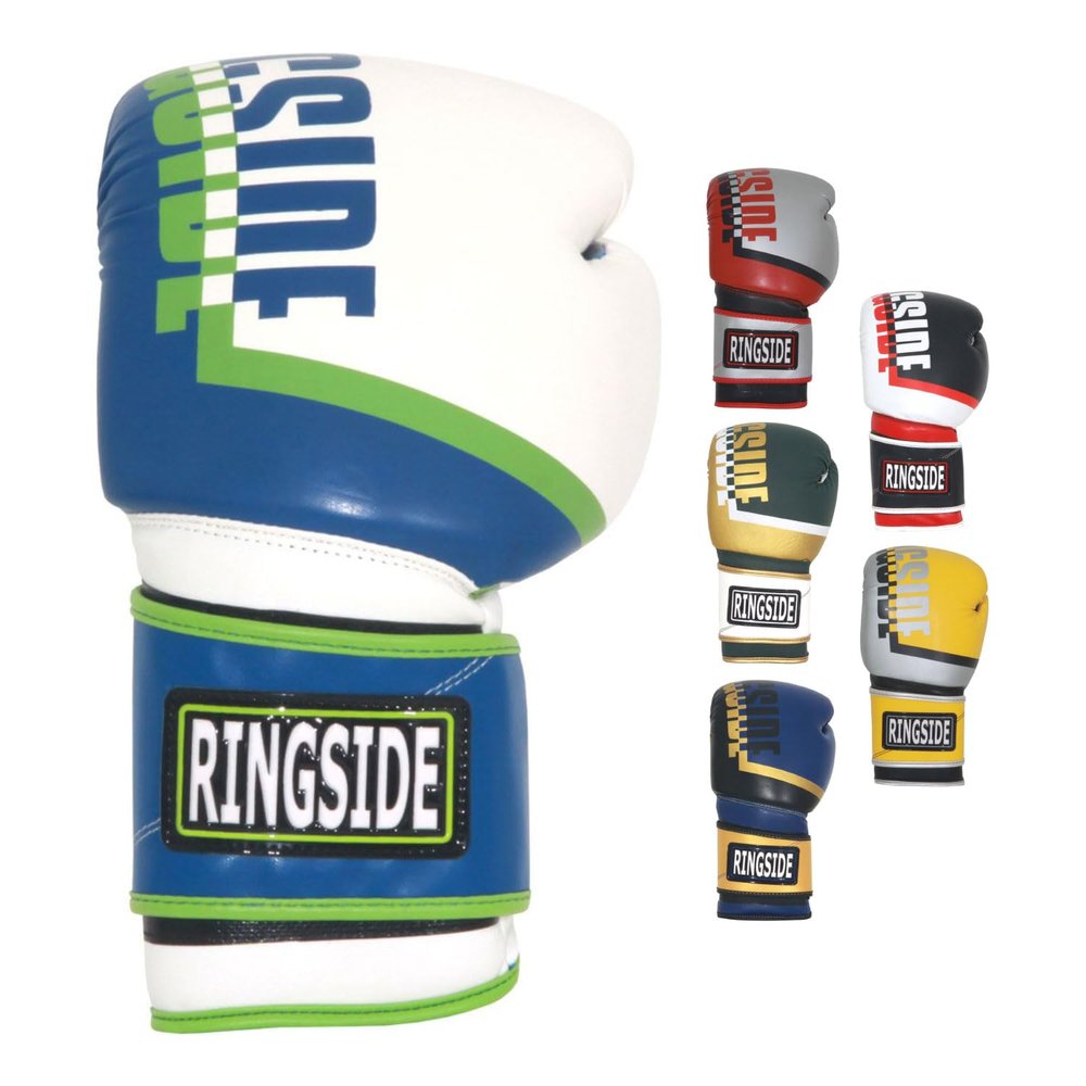 Ringside Unisex Adult, Sparring Boxing Gloves, White/Blue, 14 Ounce US