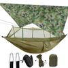 Camping Hammock 2 Person Hammocks with Net, Tent, Tree Straps Heavy Duty Waterproof Lightweight Nylon Portable Hammock for Hiking Outdoor Travel Beach Survival Backyard view 1
