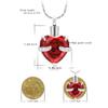 constantlife Cremation Jewelry for Ashes, My Best Friend Heart Shape Memorial Urn Necklace Stainless Steel Crystal Pendant Ashes Holder Keepsake (Silver - Red) view 2