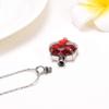 constantlife Cremation Jewelry for Ashes, My Best Friend Heart Shape Memorial Urn Necklace Stainless Steel Crystal Pendant Ashes Holder Keepsake (Silver - Red) view 3