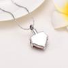 constantlife Cremation Jewelry for Ashes, My Best Friend Heart Shape Memorial Urn Necklace Stainless Steel Crystal Pendant Ashes Holder Keepsake (Silver - Red) view 4