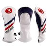 Craftsman Golf Name Stitch Custom Red White Blue Pu Leather Stripes Fairway Wood Headcover #3 for All Brands Callaway Big Bertha Cobra Taylormade Ping Mizuno Etc. (Custom #3 Wood Cover) view 2