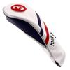 Craftsman Golf Name Stitch Custom Red White Blue Pu Leather Stripes Fairway Wood Headcover #3 for All Brands Callaway Big Bertha Cobra Taylormade Ping Mizuno Etc. (Custom #3 Wood Cover) view 4