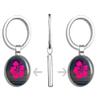 Hibiscus Flower - Hawaiian Premium Pink Vinyl Double Sided Stainless Steel Keychain Key Ring Chain Holder Car/Key Finder view 2
