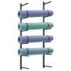 Retyion Yoga Mat Holder Wall Mount Yoga Mat Storage Holder Yoga Mat Organizer Skateboard Wall Mount for Foam Rollers Skateboard Ski Board view 1