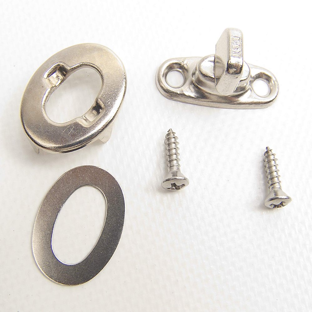 Common Sense Fastener, Turn Buttons, Eyelets, Clinch Plates & Stainless Steel Mounting Screws (25 of Each Piece)