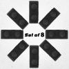 WILLBOND 8 Pcs Belt Keepers for Duty Belt 2-1/4 Wide with Double Snaps Nylon Tactical Loop Keeper Holder for Police Officer Fixing Security Military Equipment Accessories(Black) view 2