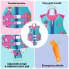 HeySplash Swim Vest for Kids, Child Size Watersports Kids Swim Vest Toddler Floatie Trainer Vest with Survival Whistle, Easy on and Off, Large, Lake Blue (Fit 55-77 lb) view 3