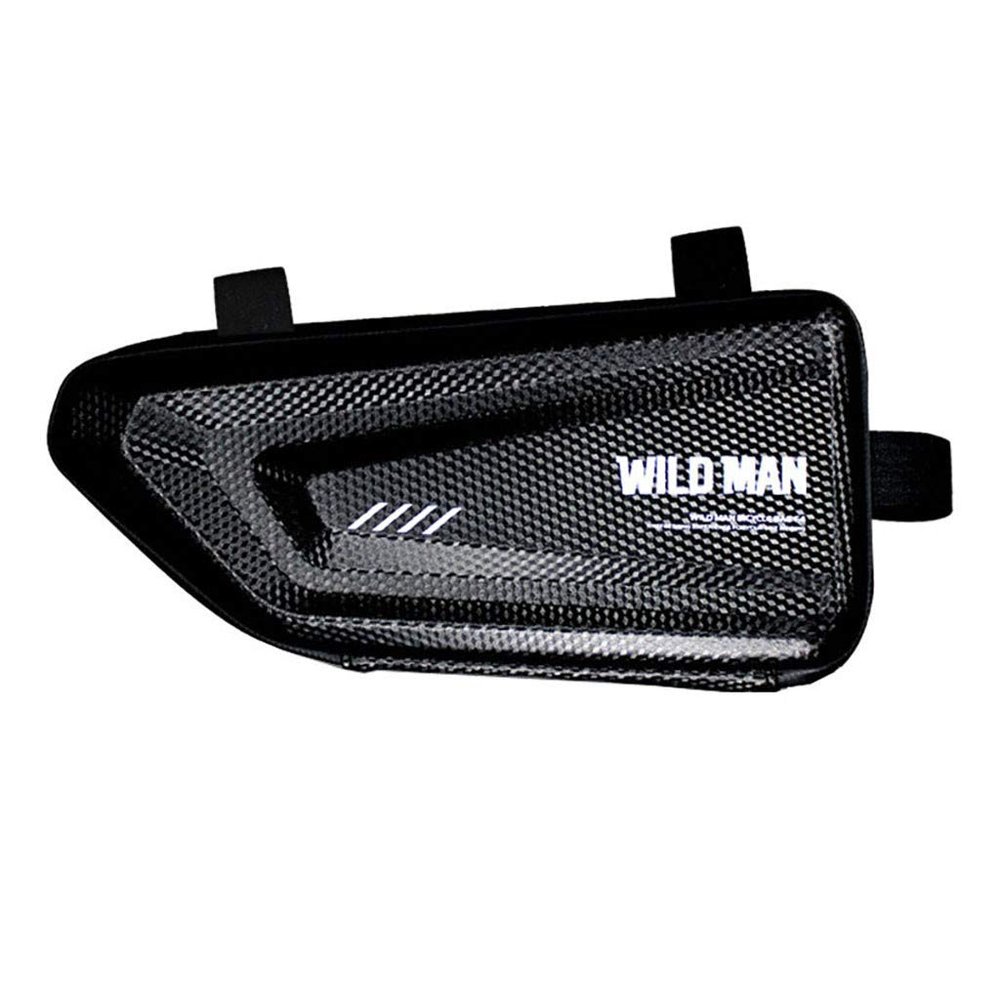 WILD MAN Rainproof Hard Shell Triangle Bike Saddle Bag For Frame under Seat For Road Mountain Cycling (Black,E4)