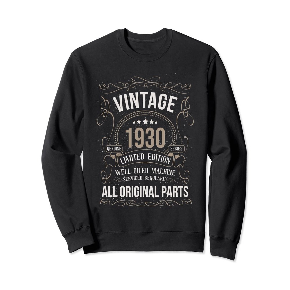 93 Birthday Vintage 1930 Original Parts Car Enthusiast Sweatshirt