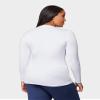 Womens Lightweight Baselayer Crew Top, White, Size Medium view 2