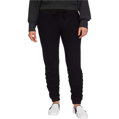 1.STATE Womens Ruched Leg Casual Jogger Pants, Black, X-Small