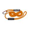Boat Throw Rope- Double Braided Nylon Rope, Stitched Loops and Floats by Boat Lines and Dock Ties (Orange, Hook and Loop 15 feet) view 1