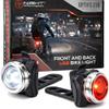 OPTIKS 210 Front & Rear LED Bike Light USB Rechargeable Compact Super Bright Bicycle Scooter Optical Lens (1 Pack) view 1