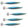 5pcs 5.25oz Colt Sniper jigs 150g coltsniper jig with a 3561D-DT MUSTAD 3X Strong Forge High Carbon Steel Treble Hook - Blue Silver view 1