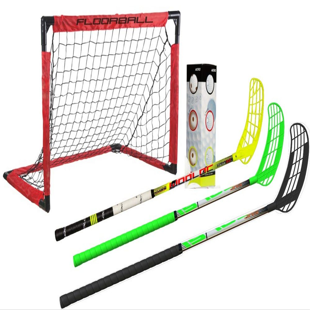 3-Stick Home Floorball Set (Wooloc) - 75 cm Right