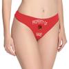 Custom Women's Funny Face Novelty Briefs Thong G-Strings Property of Name Rose Red Printed with Photo S view 3