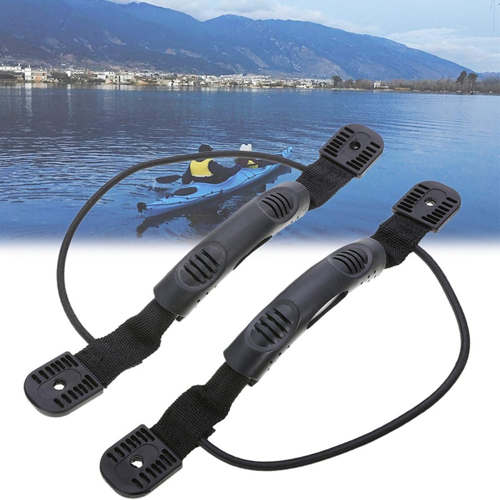 2 Pcs Kayak Canoe Boat Side Mount Carry Handle with Bungee for Outdoor Sport Accessories