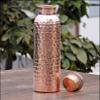 Indian Accent Handmade Pure Copper Water Bottle Use for Sports Office Water Bottle 900 ML / 32Oz (Hammered Bottle) view 4