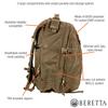 Beretta 29L Tactical High-Performance Medium-Sized Easy-Access DWR Backpack, Brown, Large (BS86100189087ZUNI) view 3