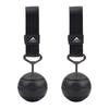 FITactic 3.5 Inches Groove Rock Climbing Solid Training Cannonball Bomb Power Pull Up Ball Hold Grips for Straps for Finger, Forearm, Biceps, Back Muscles, Sports, Race (2 Balls, Black Groove 3.5") view 1