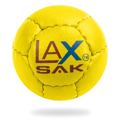 Lax Sak Soft Practice Lacrosse Balls - Same Weight & Size as a Regulation Lacrosse Balls, Great for Indoor & Outdoor Practices, Less Bounce & Minimal Rebounds - Yellow, 6 Pack
