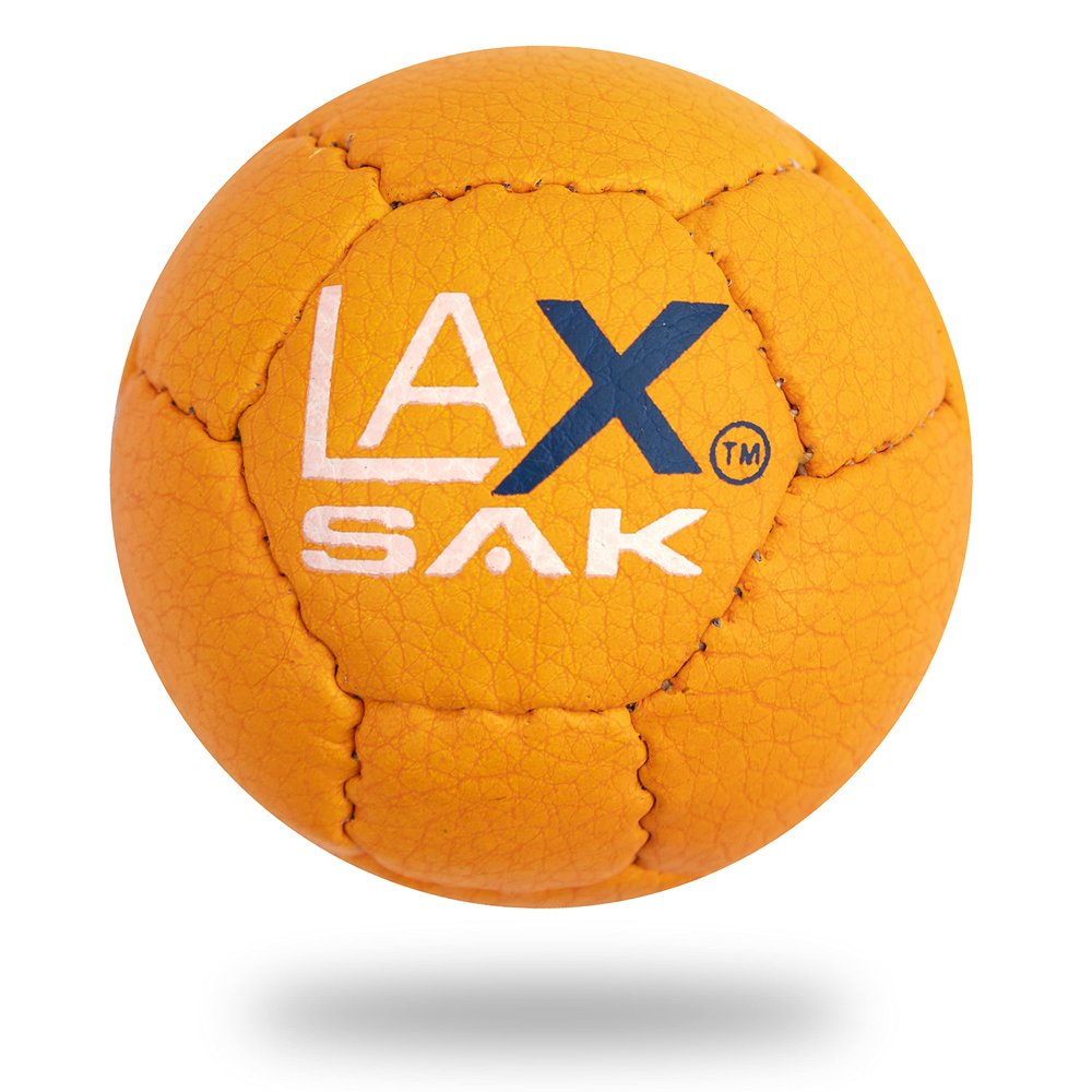 Lax Sak Soft Practice Lacrosse Balls - Same Weight & Size as a Regulation Lacrosse Balls, Great for Indoor & Outdoor Practices, Less Bounce & Minimal Rebounds - Orange, 36 Pack