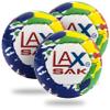 Lax Sak Soft Practice Lacrosse Balls - Same Weight & Size as a Regulation Lacrosse Balls, Great for Indoor & Outdoor Practices, Less Bounce & Minimal Rebounds - Psychedelic, 3 Pack view 1