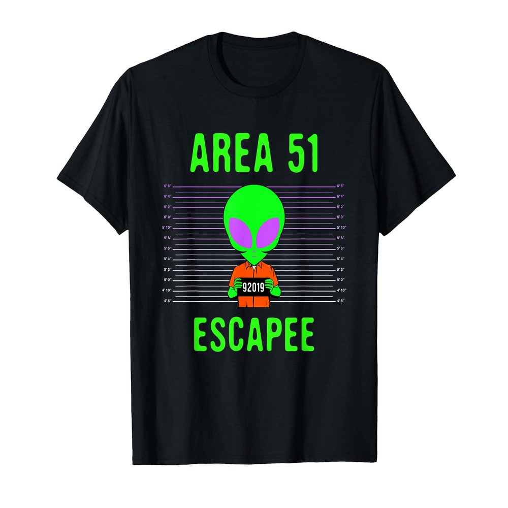 Storm Area 51 Meme Alien Costume Halloween Apparel - Adult Unisex T-Shirt - Black - Short Sleeve - Alien Graphic - Halloween - Fantasy - Men, Adults - Small