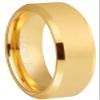 Crownal 6mm 8mm 18K Gold Tungsten Wedding Couple Bands Rings Men Women Matte Brushed Finish Center Engraved "I Love You" Size 5 To 17 (Gold8mm,13) view 1