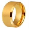 Crownal 6mm 8mm 18K Gold Tungsten Wedding Couple Bands Rings Men Women Matte Brushed Finish Center Engraved "I Love You" Size 5 To 17 (Gold8mm,13) view 3