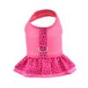 Fuchsia (Pink) Hawaiian Ruffled Dog Harness with Ruffles Spoiled Dog Designs (XX-Small) view 1