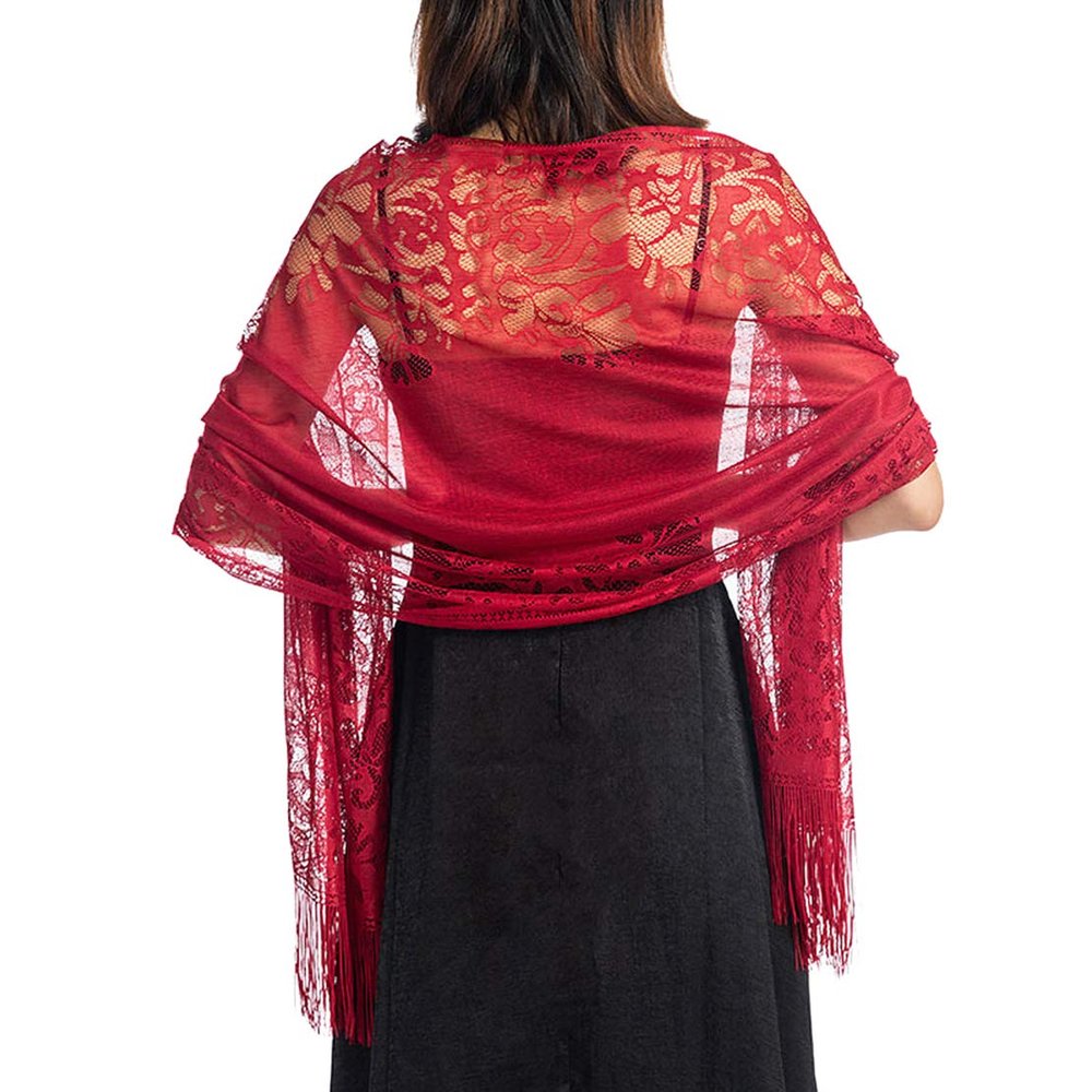 Women Shawls Floral Chiffon Scarf Wrap Bolero Wedding Bridal Cape for Dresses