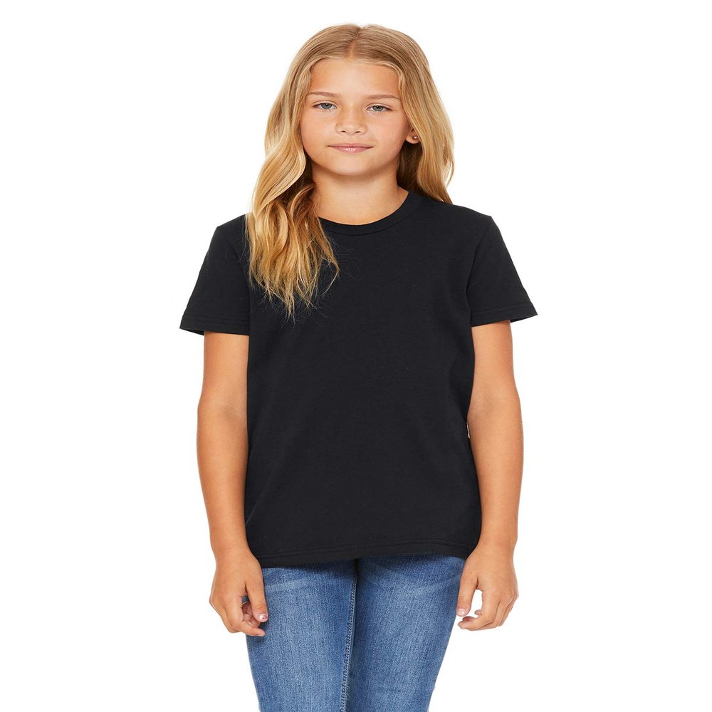Bella + Canvas Youth Jersey T-Shirt M VINTAGE BLACK