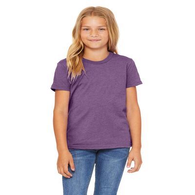 Bella + Canvas Youth Jersey T-Shirt S HTHR TEAM PURPLE