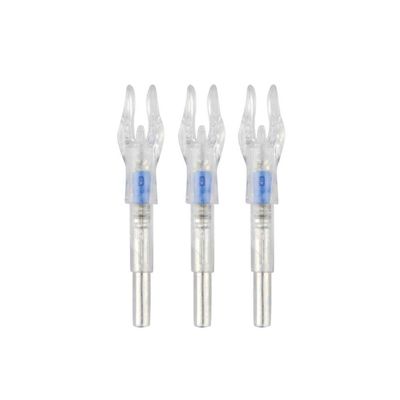 SHARROW Archery Arrows Nock LED Lighted Nocks Hunting Shooting Luminous Lighted Compound Recurve Bow Glowing Arrow Nock Tail Fit 4.2mm Arrow Shaft 6pcs (Blue)