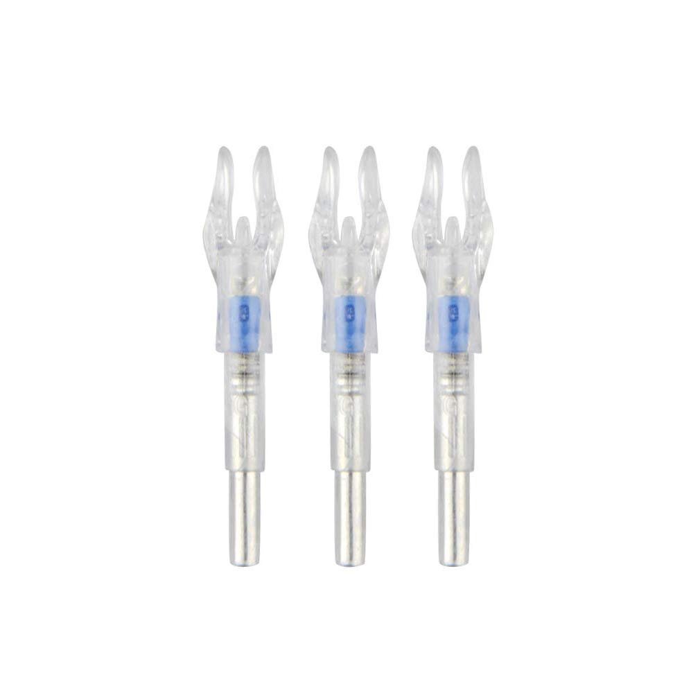 SHARROW Archery Arrows Nock LED Lighted Nocks Hunting Shooting Luminous Lighted Compound Recurve Bow Glowing Arrow Nock Tail Fit 4.2mm Arrow Shaft 6pcs (Blue)