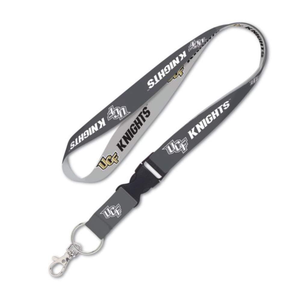 Central Florida Golden Knights UCF Golden Knights Lanyard with Detachable Buckle, 1" - Grey