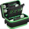 Casemaster by GLD Products Plazma Pro Black and Trimed Dart Case with Phone Pocket, Green Trim view 1