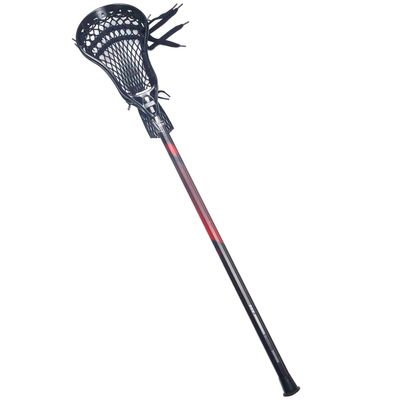 CAKLOR Lacrosse Complete Junior Stick with Shaft & Head,Red/Black