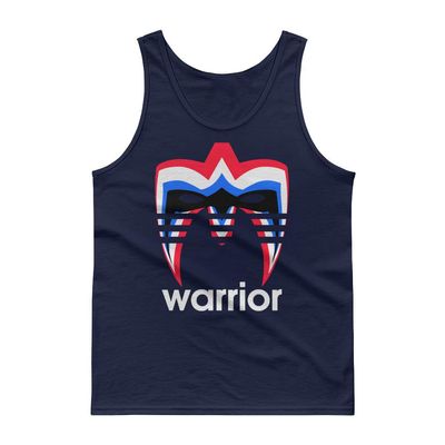 Wrestler Ultimate Warrior Face Paint Tank top Navy