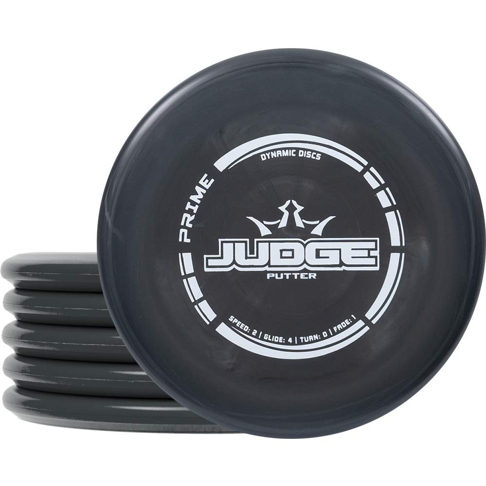 Dynamic Discs Prime Judge Disc Golf Putter Pack (5-Pack) - Beginner Disc Golf Putter Set | Grippy Base Plastic | Stable Flight & Beaded | Perfect for Practice Putting | Colors May Vary