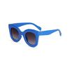 Freckles Mark Thick Fashion Butterfly Sunglasses for Women Trendy Round Cat Eye Sun Glasses (Blue, 45) view 1