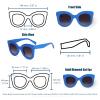 Freckles Mark Thick Fashion Butterfly Sunglasses for Women Trendy Round Cat Eye Sun Glasses (Blue, 45) view 4