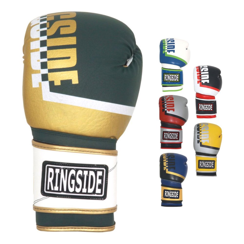 Ringside Bullet Sparring Gloves Gold/Green, 16 oz