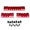 Sniper Grunt 3-Piece Picatinny Rail Section Kit for M-LOK Mounting, Red Anodized, (2) 3 Slot Section and (1) 7 Slot Section, M-lok to Picatinny Rail Adapter view 1