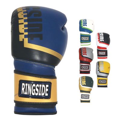Ringside Bullet Sparring Gloves, Gold/Blue, 16 oz